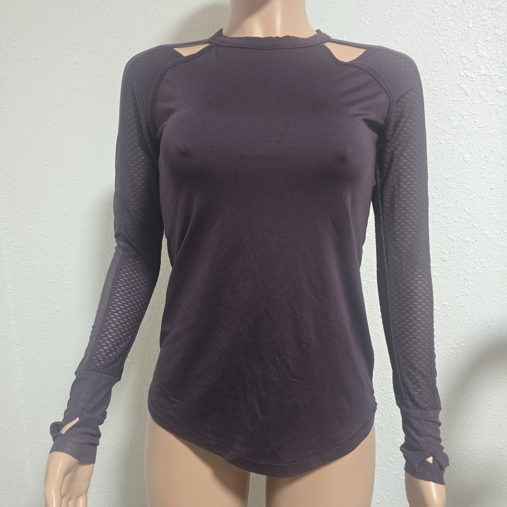 CALIA by Carrie Underwood Purple Fitted Cut Out Bodysuit